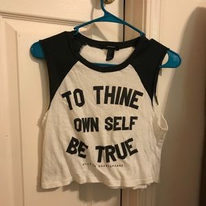 Graphic Print Crop Top